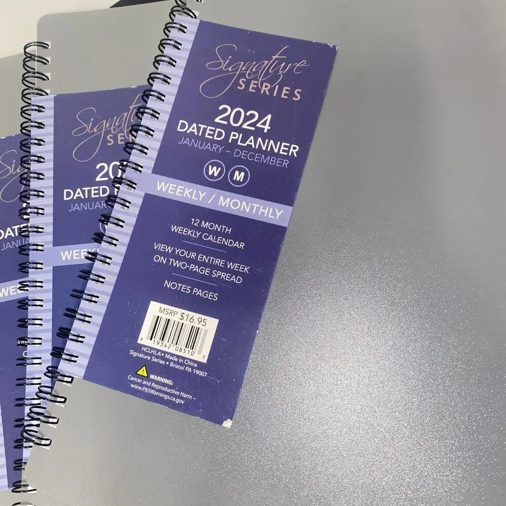 New Signature Series Set of 4 2024 Dated Weekly Monthly Planners